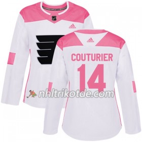 Philadelphia Flyers Trikot Sean Couturier 14 Adidas 2017-2018 Weiß Pink Fashion Authentic - Dame